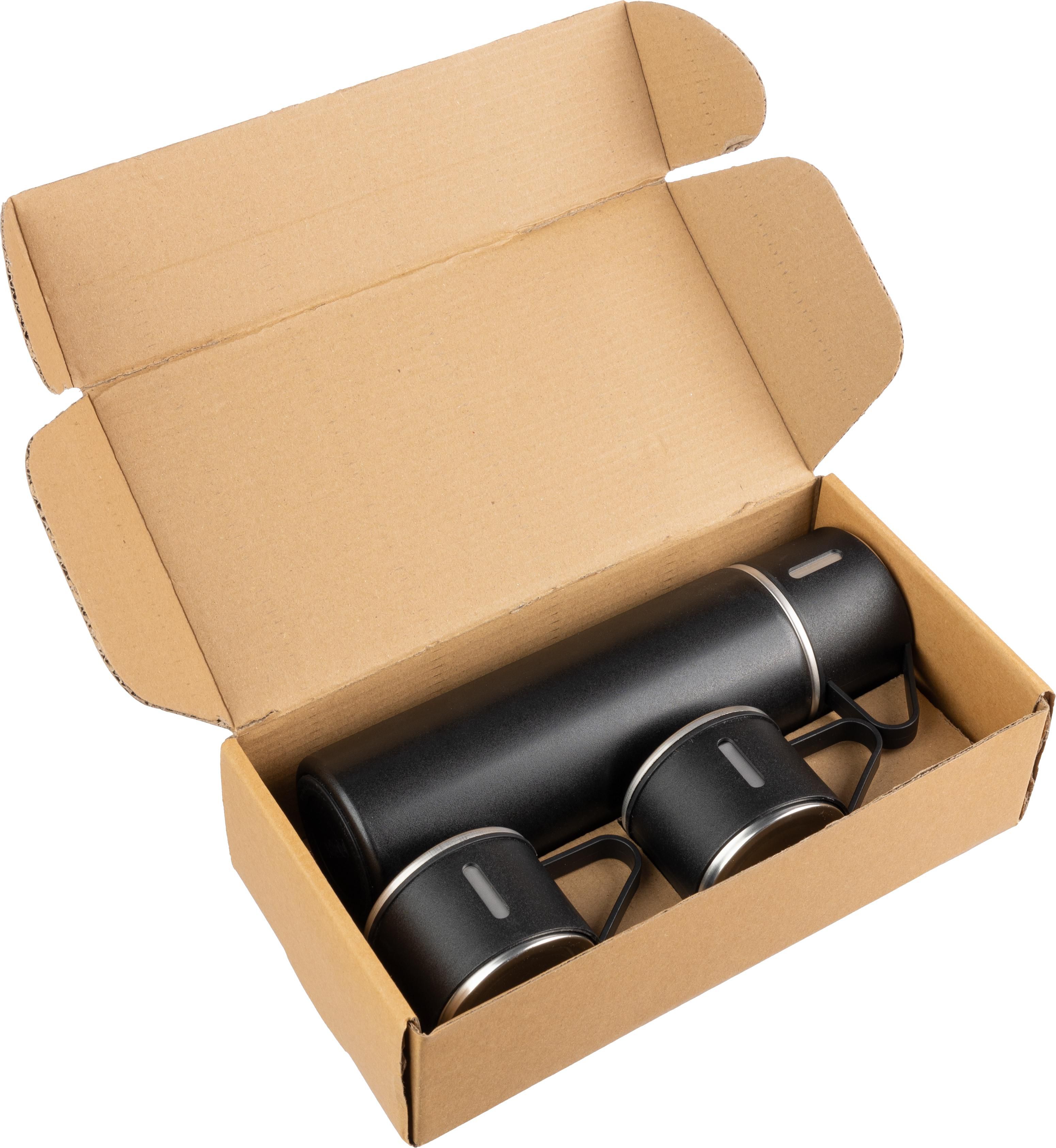 Termo y tazas de acero inox. Herbert
