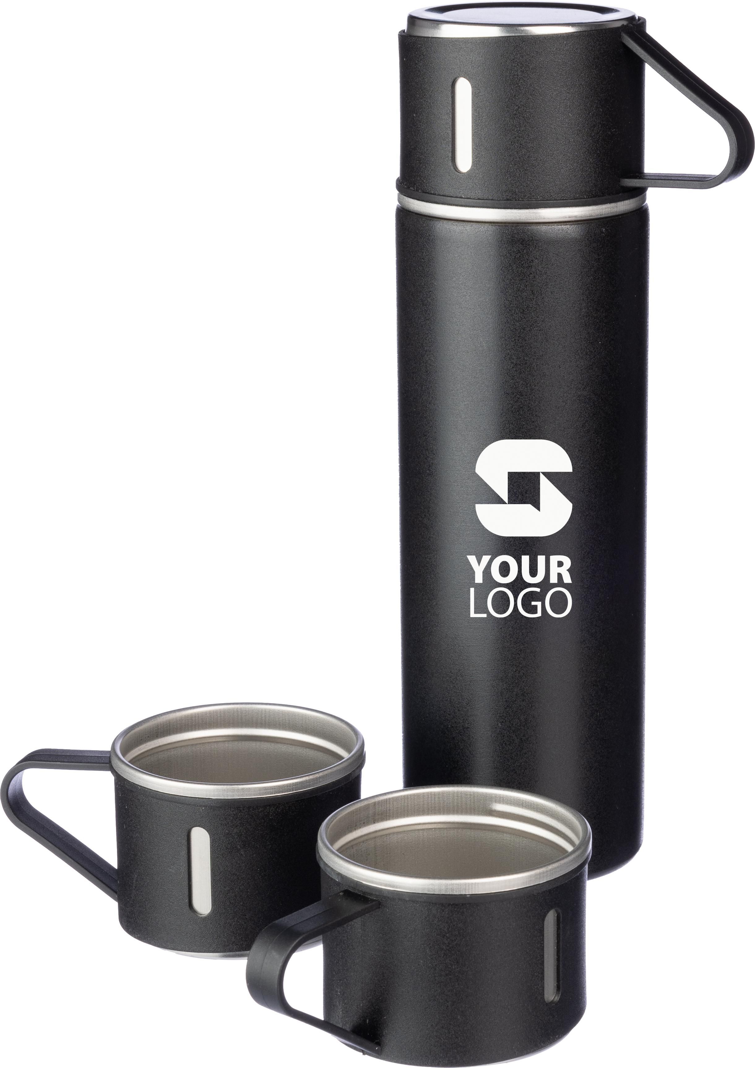 Termo y tazas de acero inox. Herbert