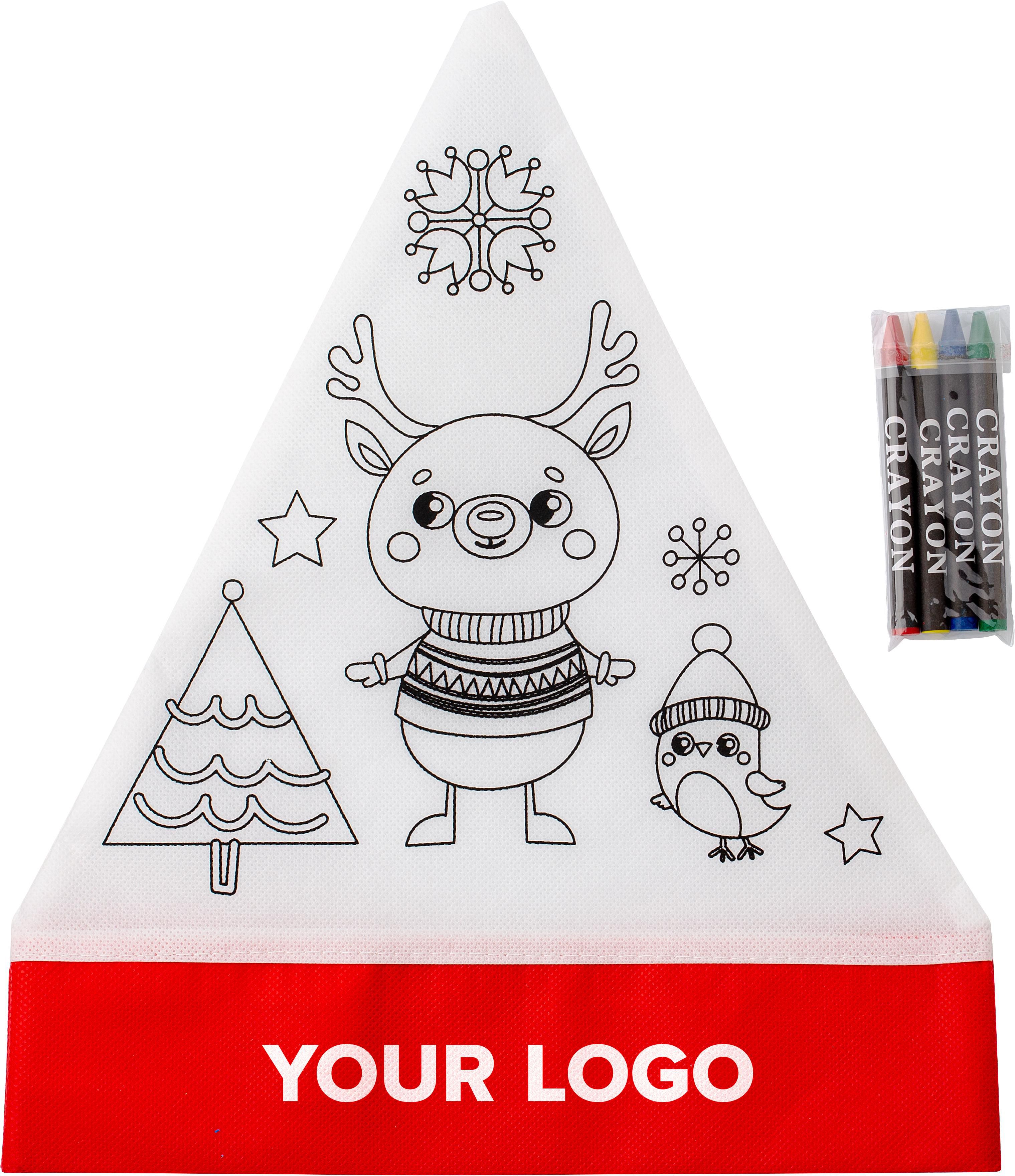 Gorro navideño de nonwoven (80 gr / m²) Maryse