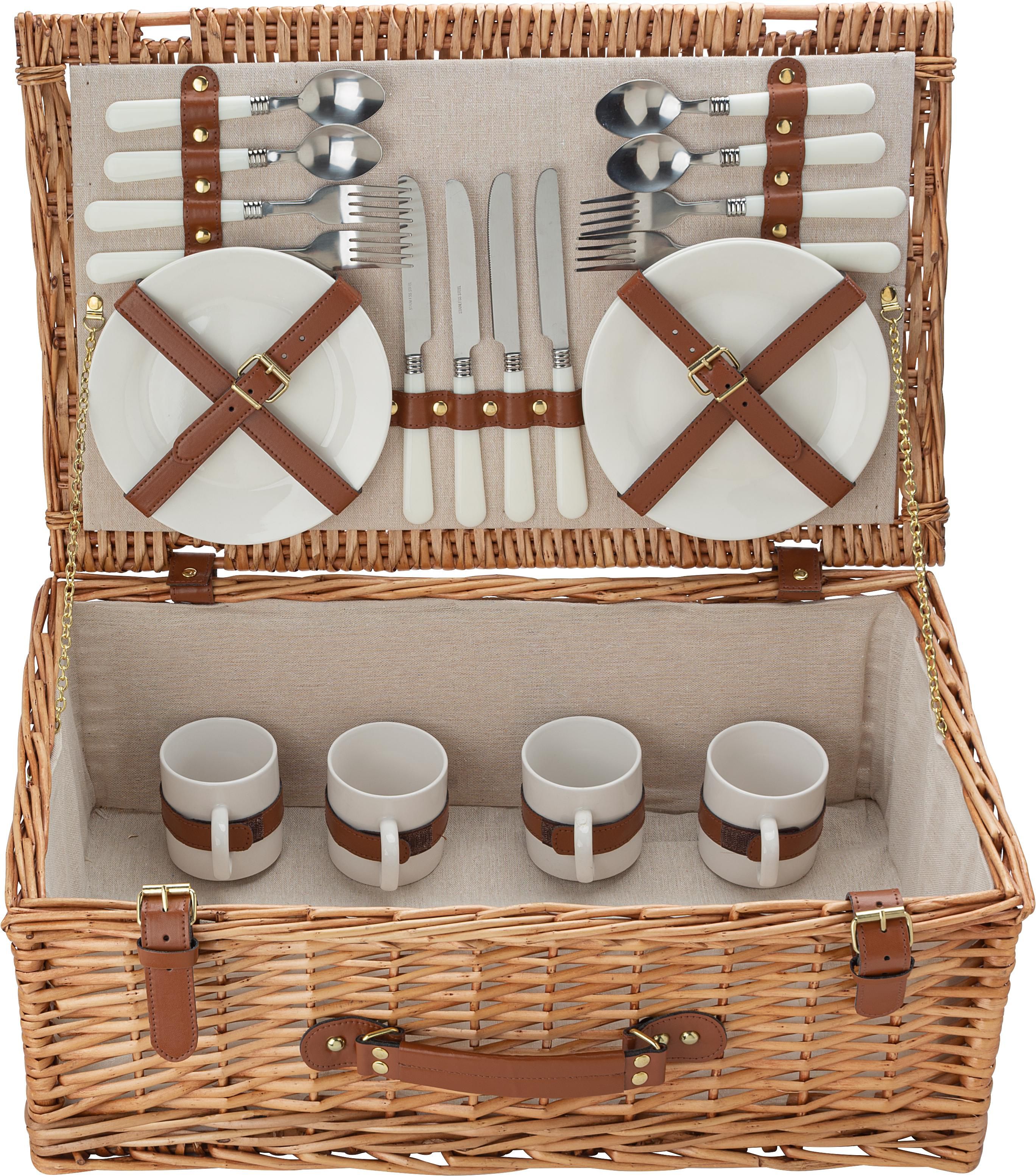 Cesta de sauce para picnic Levin