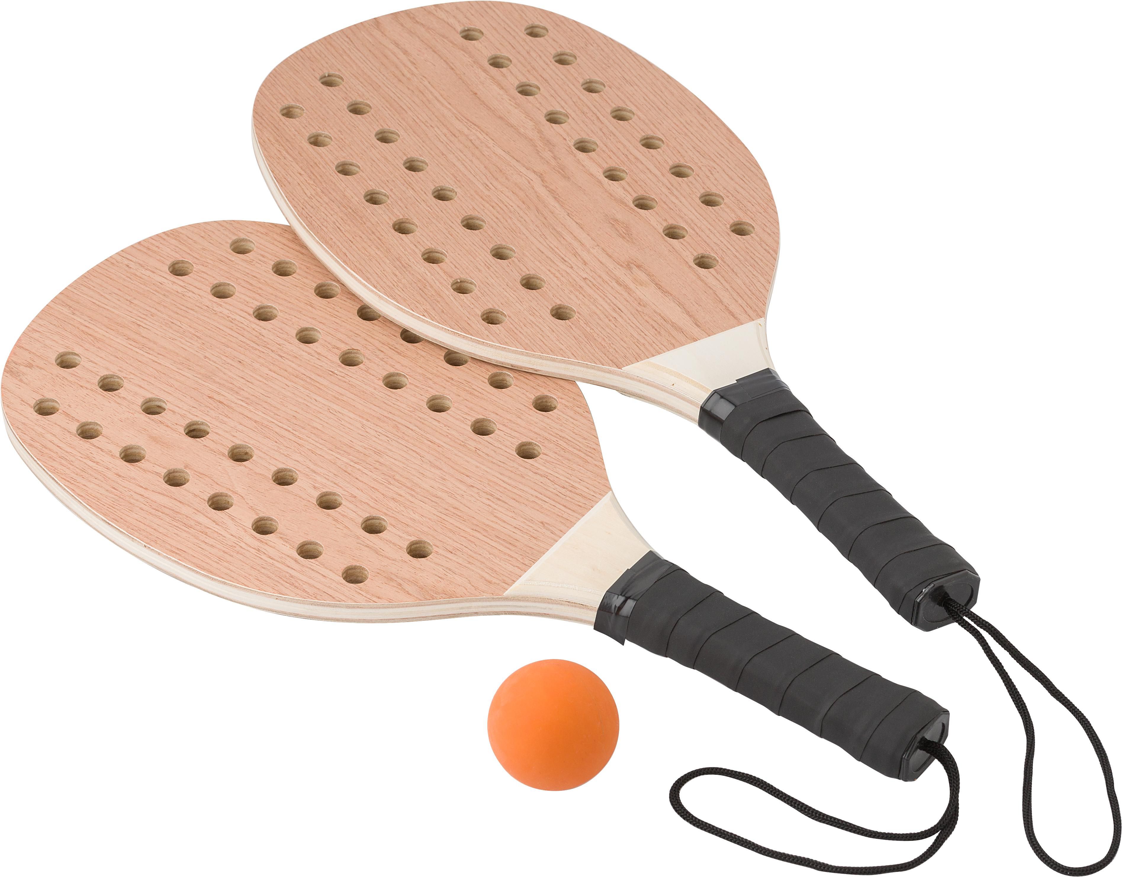 Set de palas XL de palisandro y pelota Sergio
