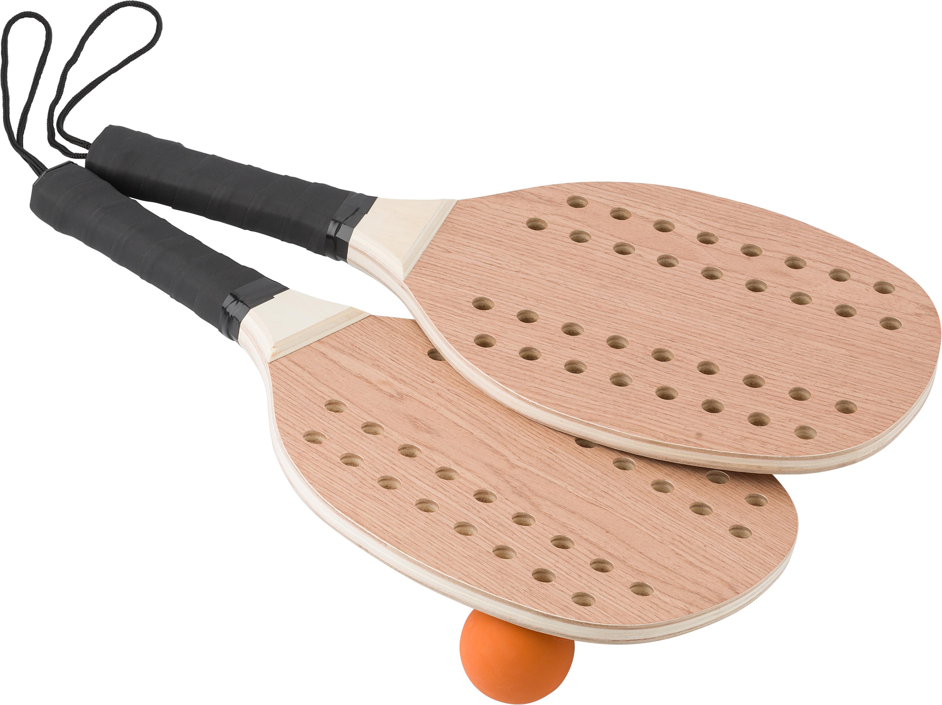 Set de palas XL de palisandro y pelota Sergio