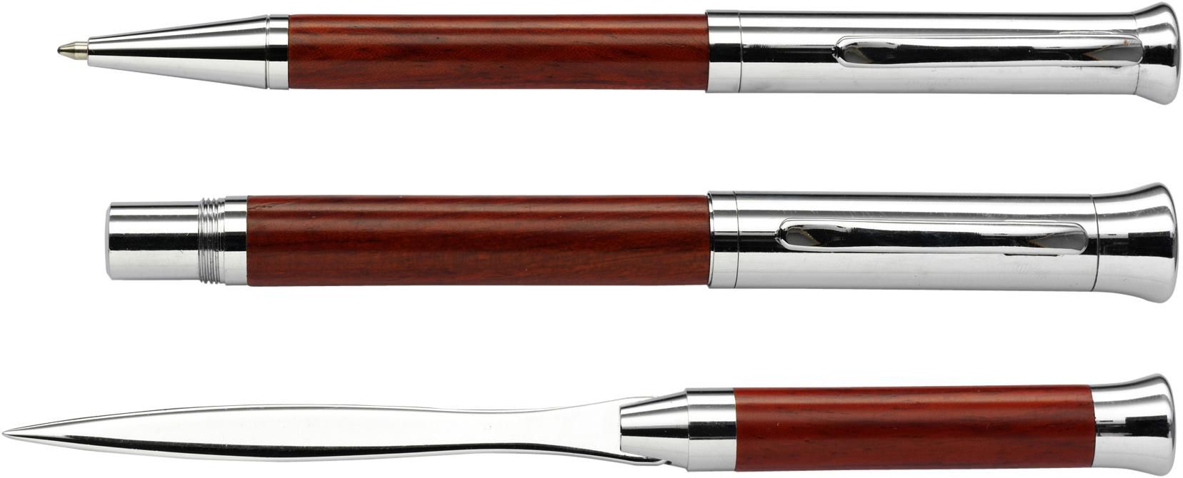 Set de escritura, de madera Paulette
