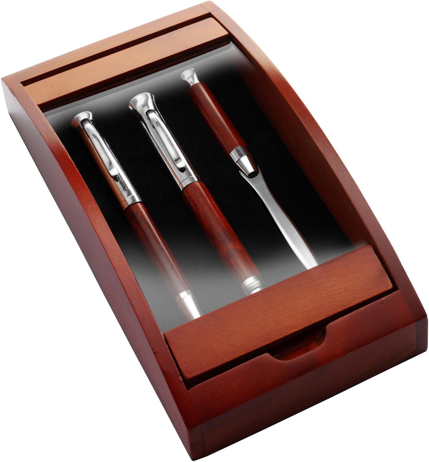 Set de escritura, de madera Paulette