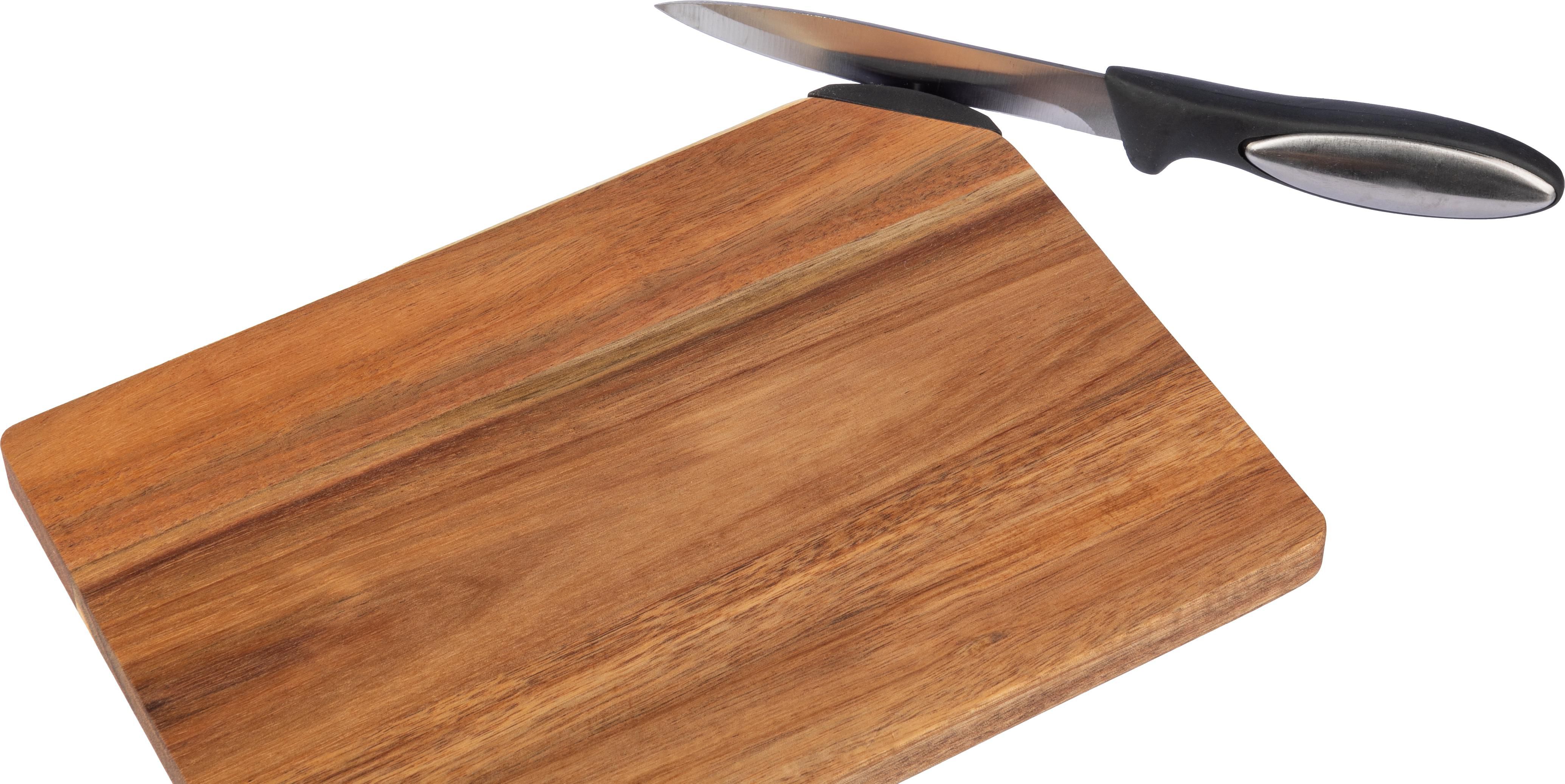 Tabla de madera de acacia con afilador Heinz