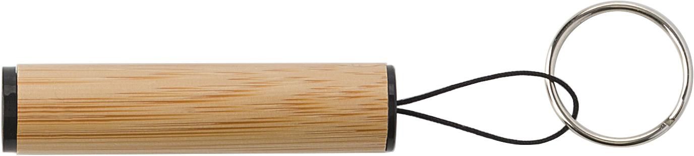 Mini linterna de bambú con llavero Ilse