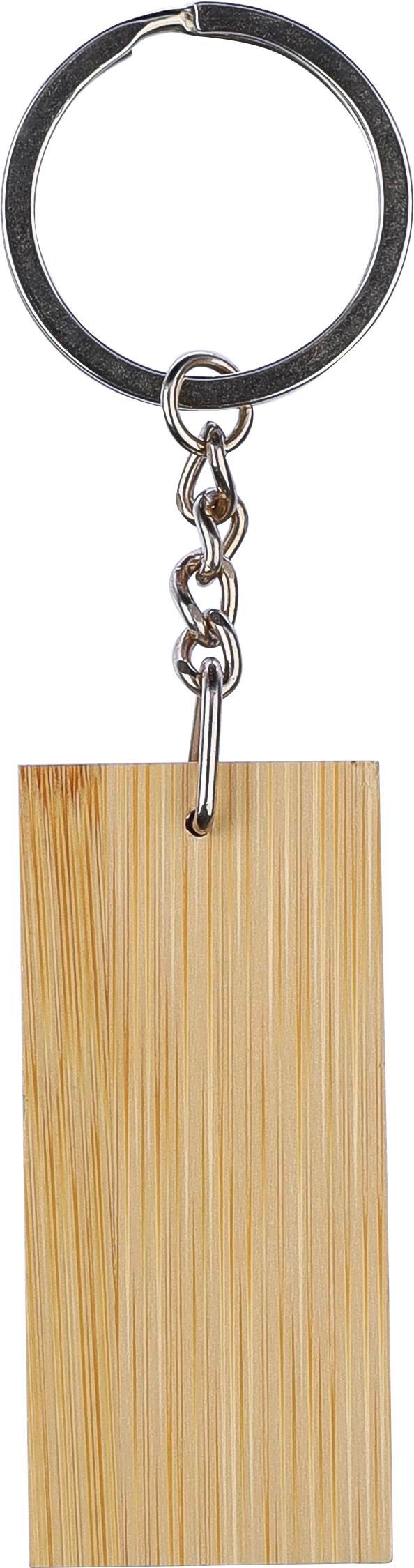 Llavero rectangular de bambú Geoffrey