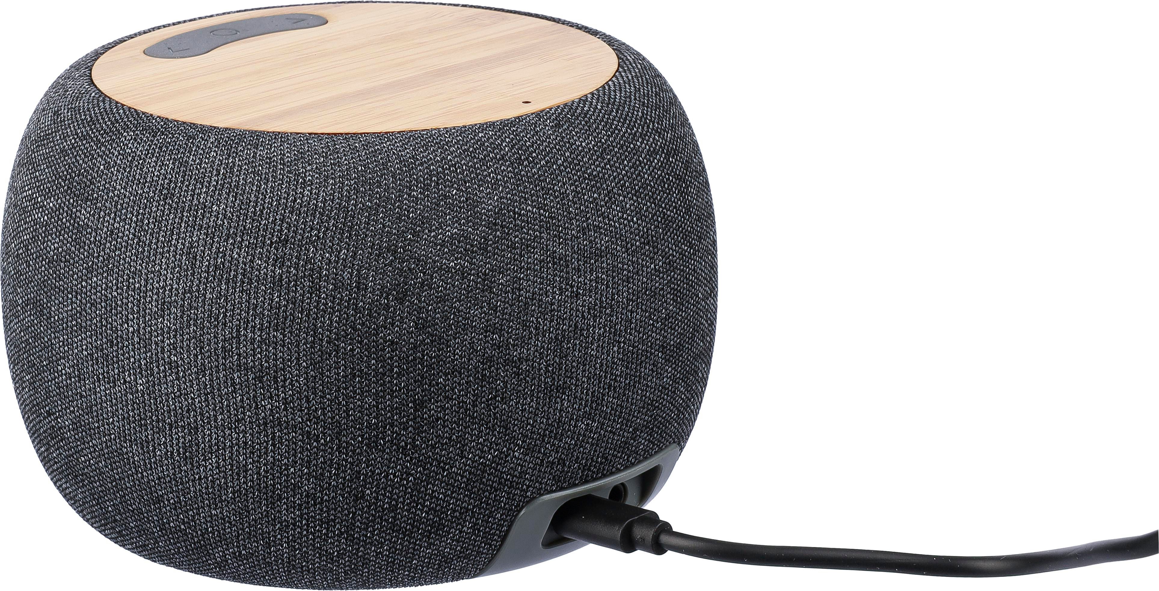 Altavoz inalámbrico de bambú, tela y ABS reciclado Lyle