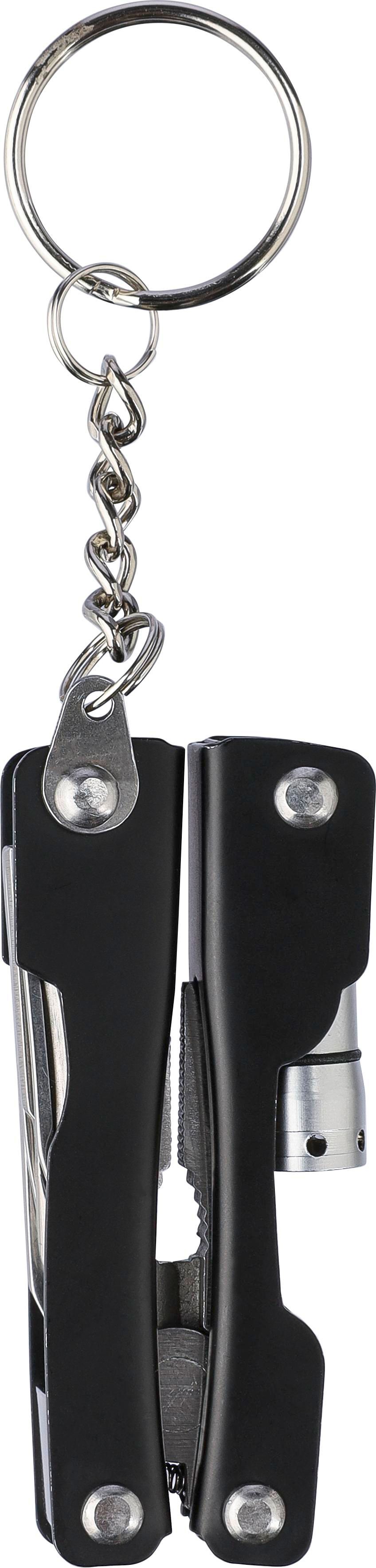 Llavero con multiherramientas de acero inox. Clifton