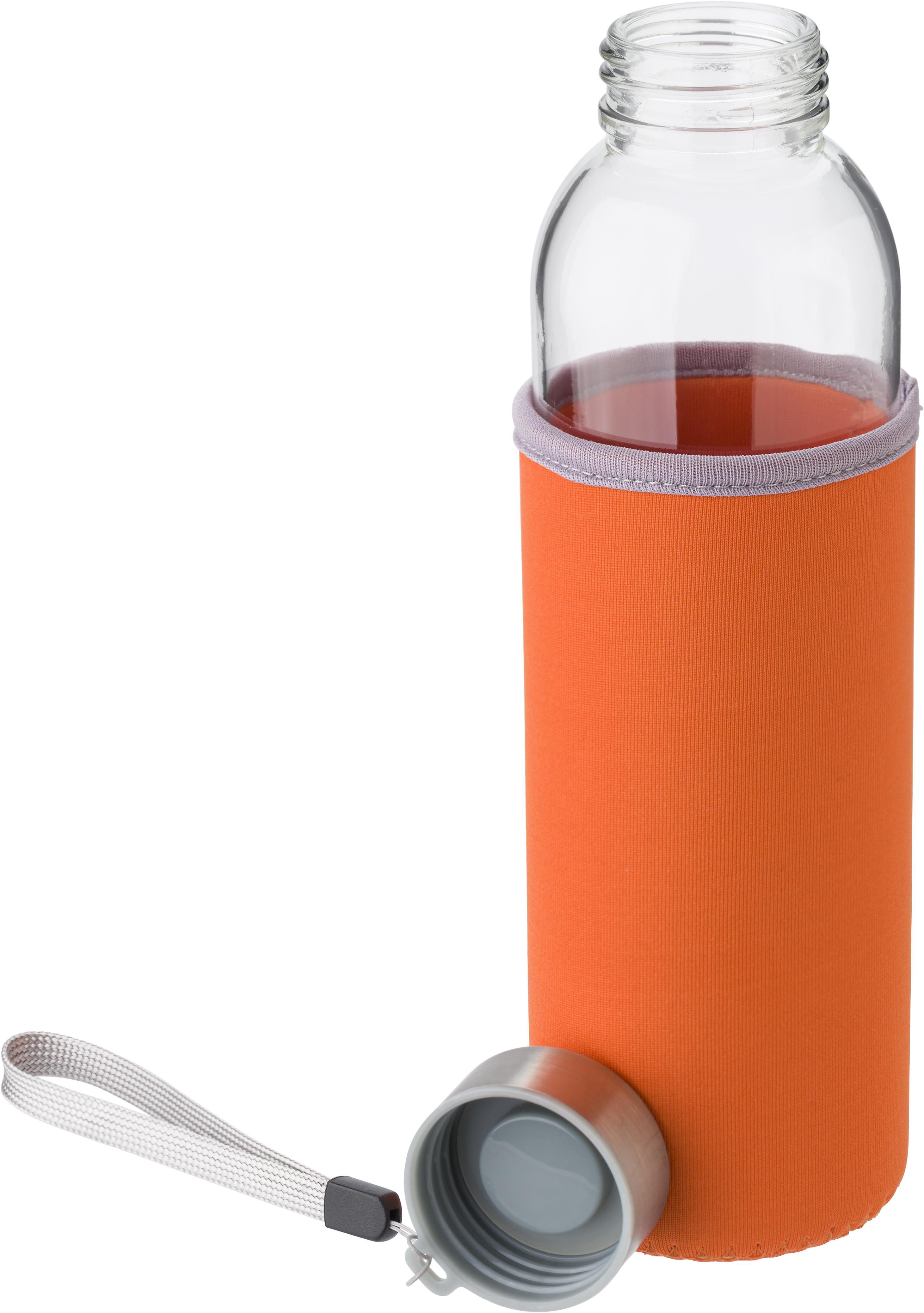 Botella de cristal con funda de neopreno Nika