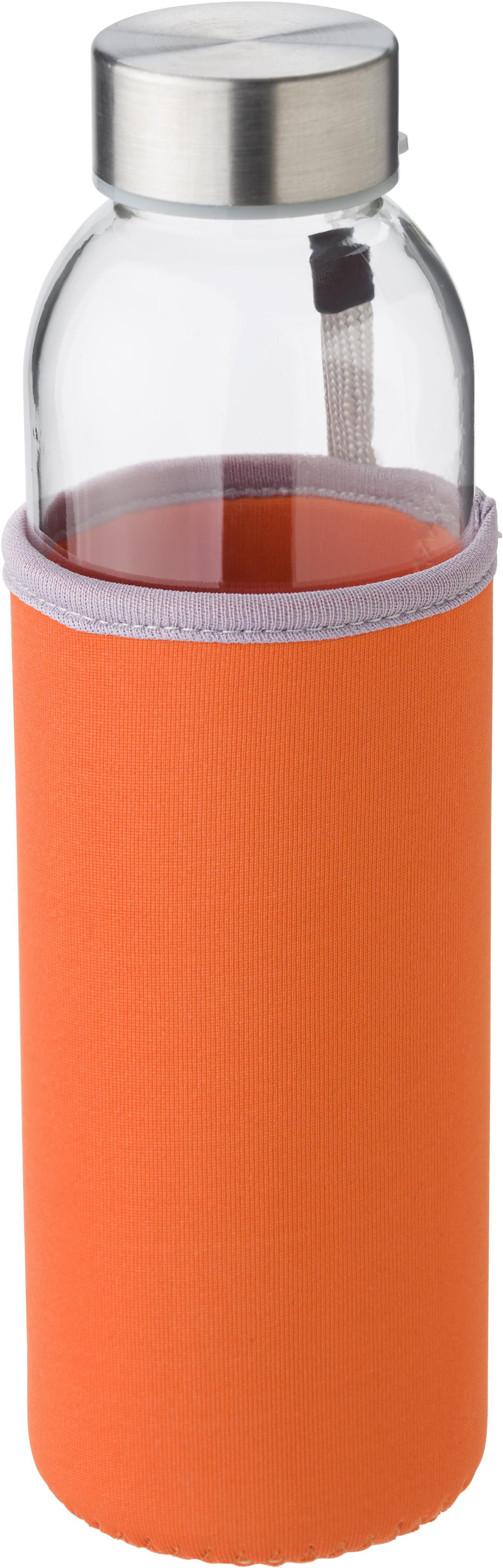 Botella de cristal con funda de neopreno Nika