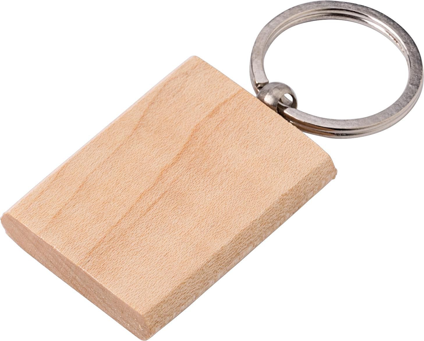 Llavero cuadrado de madera Shania