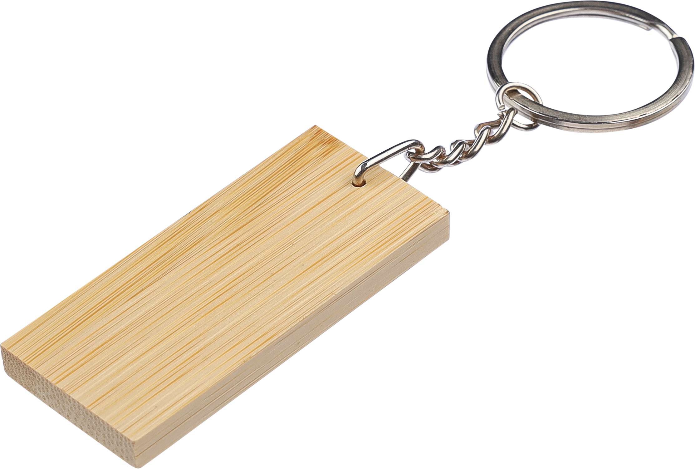 Llavero rectangular de bambú Geoffrey
