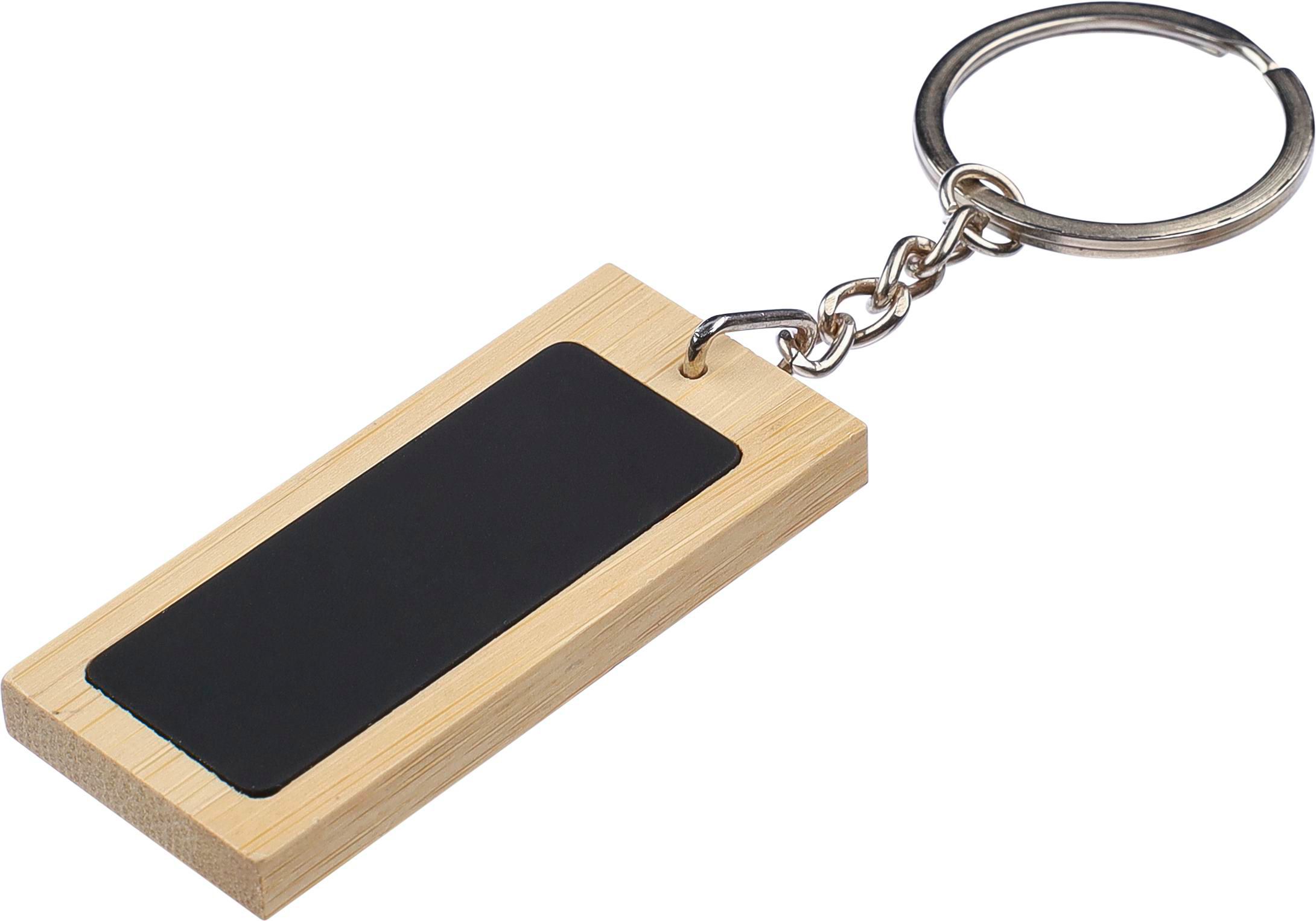 Llavero rectangular de bambú Geoffrey