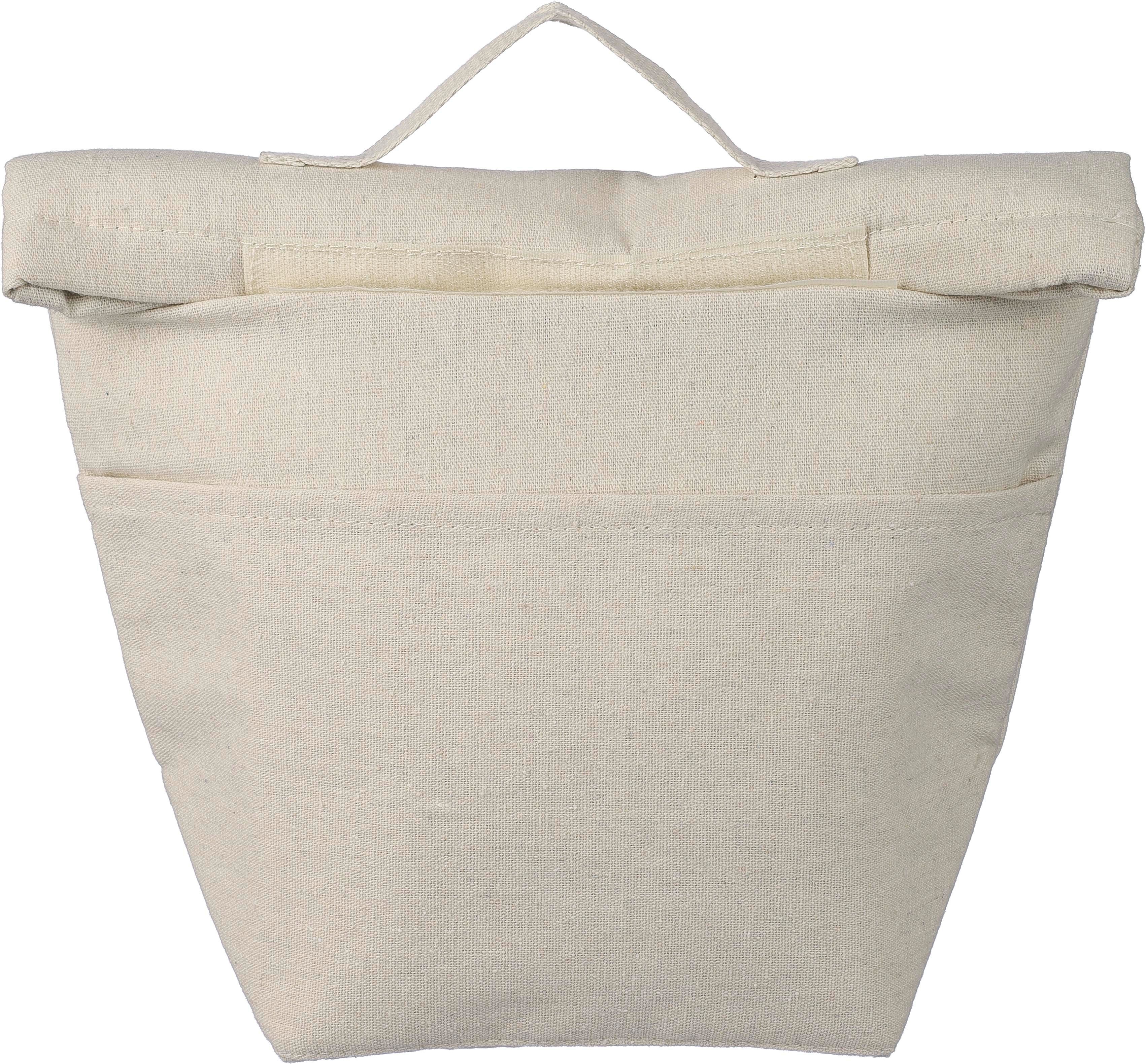 Recycled cotton (220 gsm) rolltop cooler bag Faith