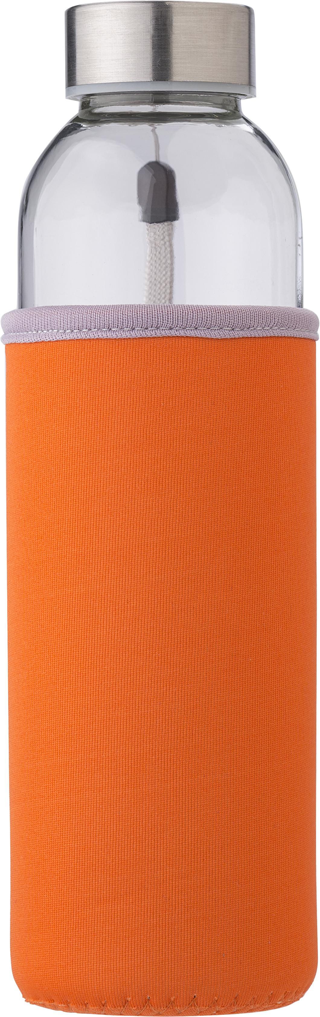Botella de cristal con funda de neopreno Nika