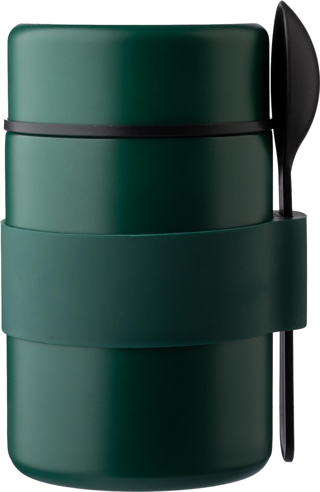 Vaso termo de acero inox. con cuchara Niko