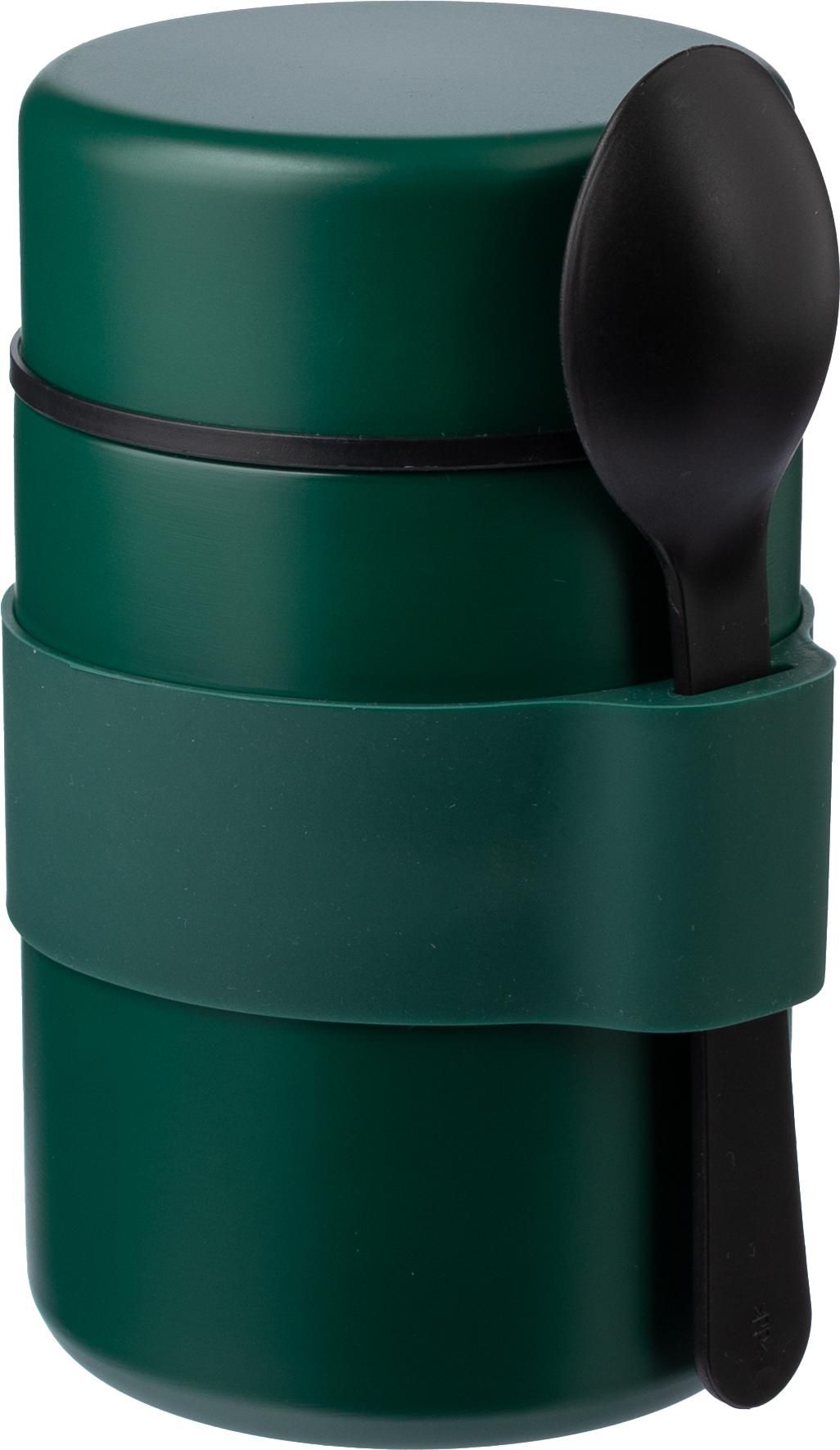 Vaso termo de acero inox. con cuchara Niko