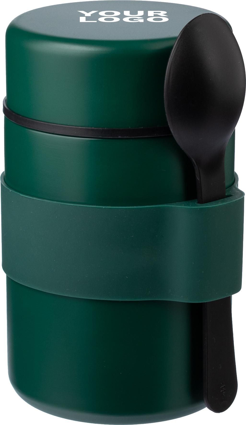 Vaso termo de acero inox. con cuchara Niko
