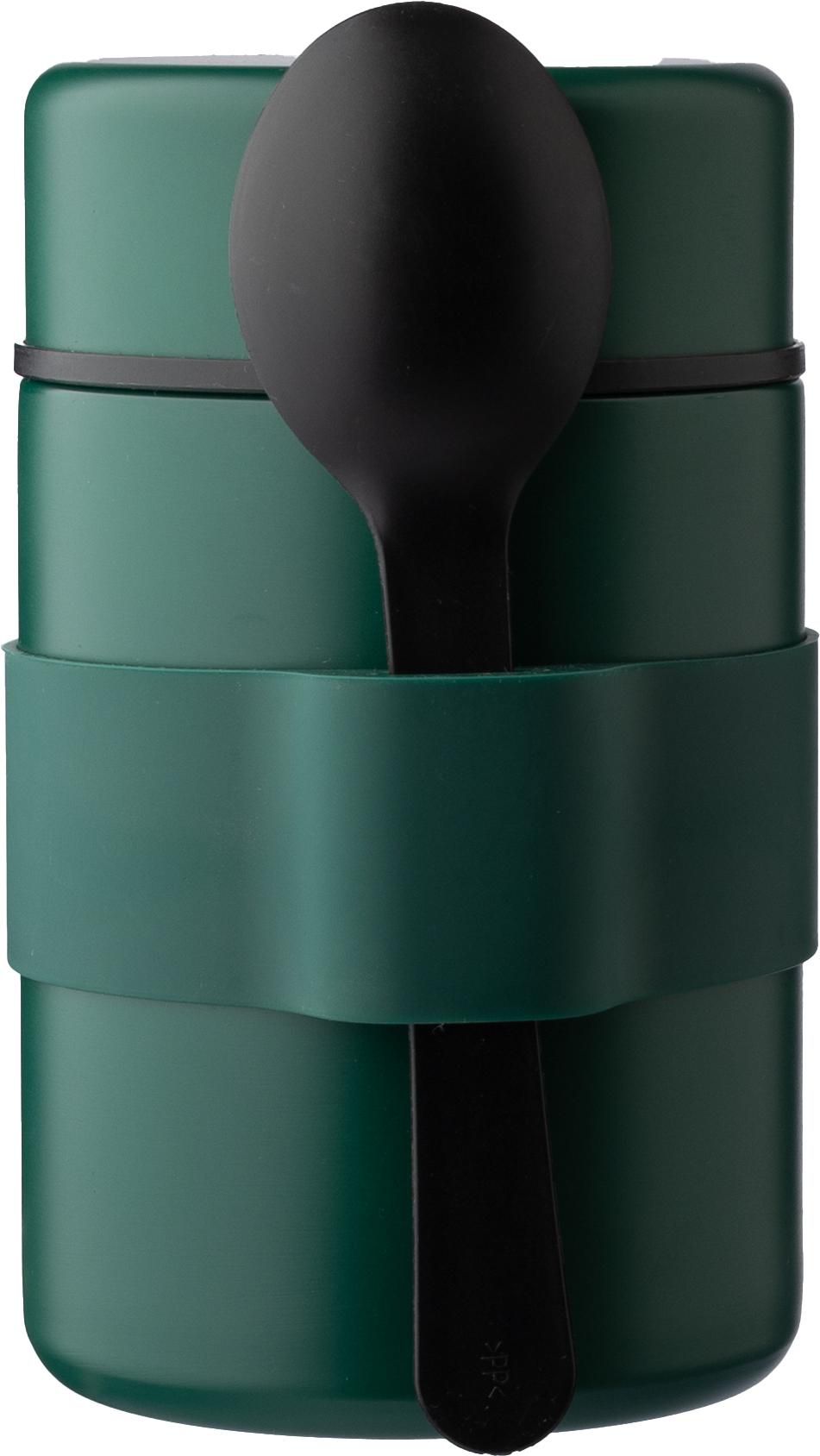 Vaso termo de acero inox. con cuchara Niko
