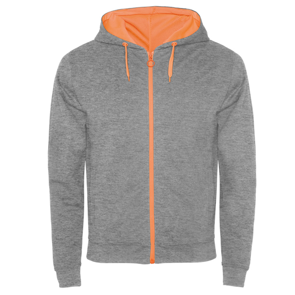 ROLY SUDADERA FUJI T/XXL GRIS VIGORE/NARANJA FLUOR
