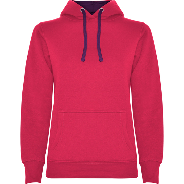 ROLY SUDADERA URBAN WOMAN CON CAPUCHA T/XXL ROSETON/PURPURA