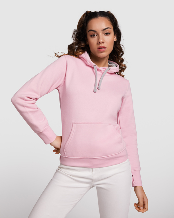ROLY SUDADERA URBAN WOMAN CON CAPUCHA T/XXL ROSETON/PURPURA