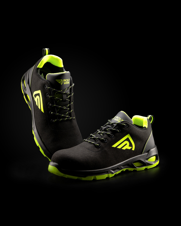 ROLY ZAPATO LABORAL CERYSON T/48 NEGRO/AMARILLO FLUOR