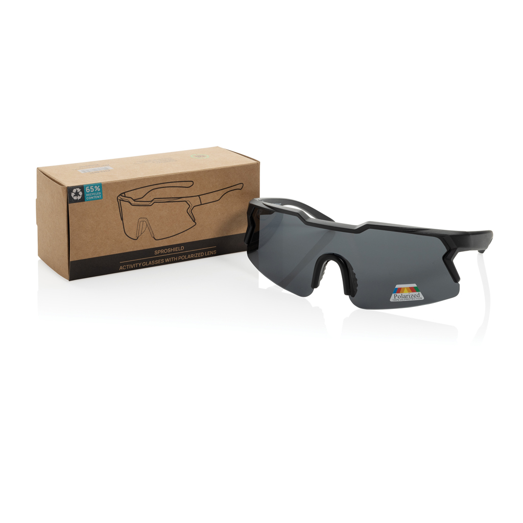 SproShield Gafas de sol deportivas con lentes polarizadas