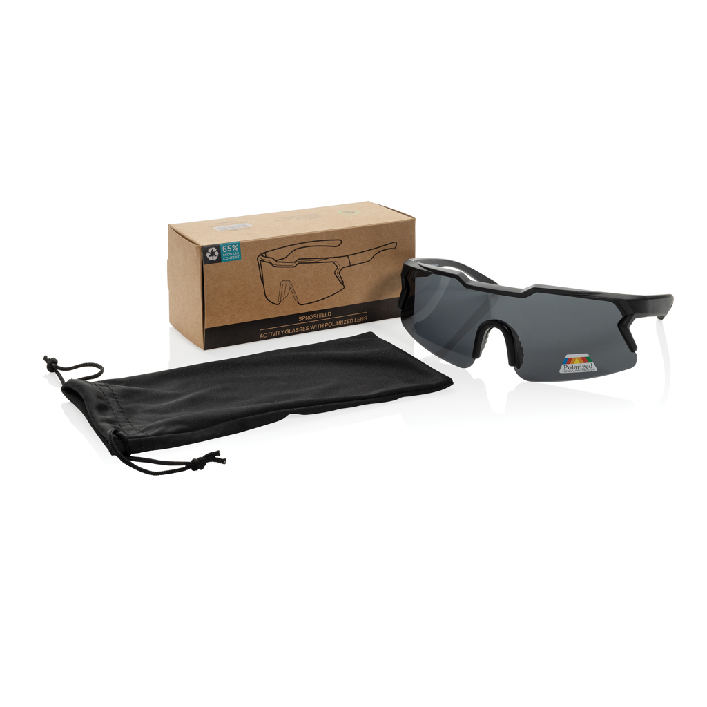 SproShield Gafas de sol deportivas con lentes polarizadas