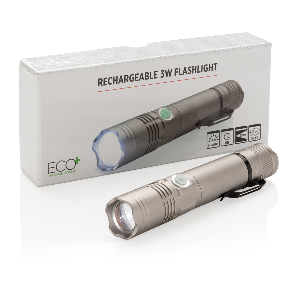 Linterna recargable 3W