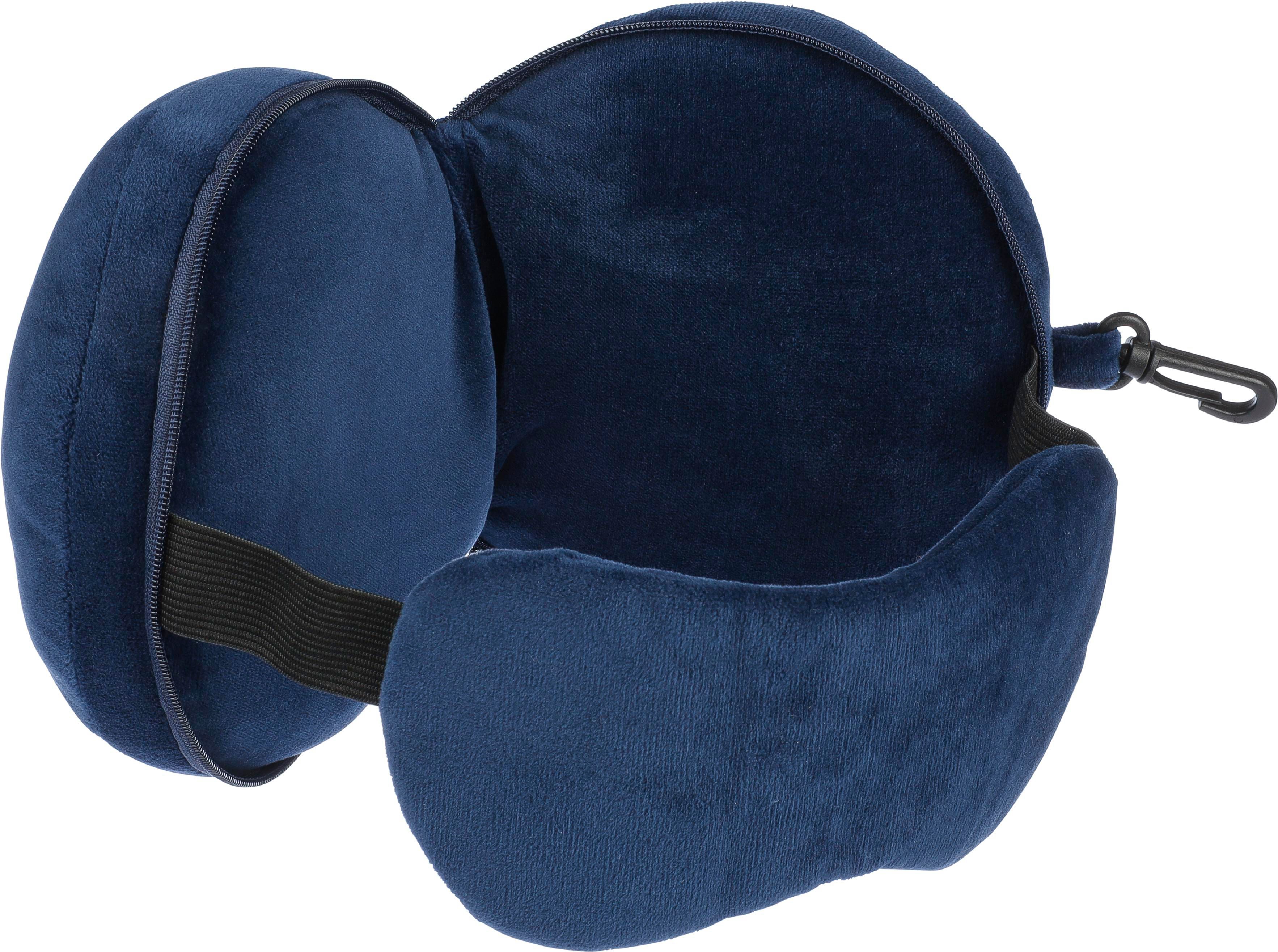 Almohada y antifaz de viaje, de poliéster Leontine
