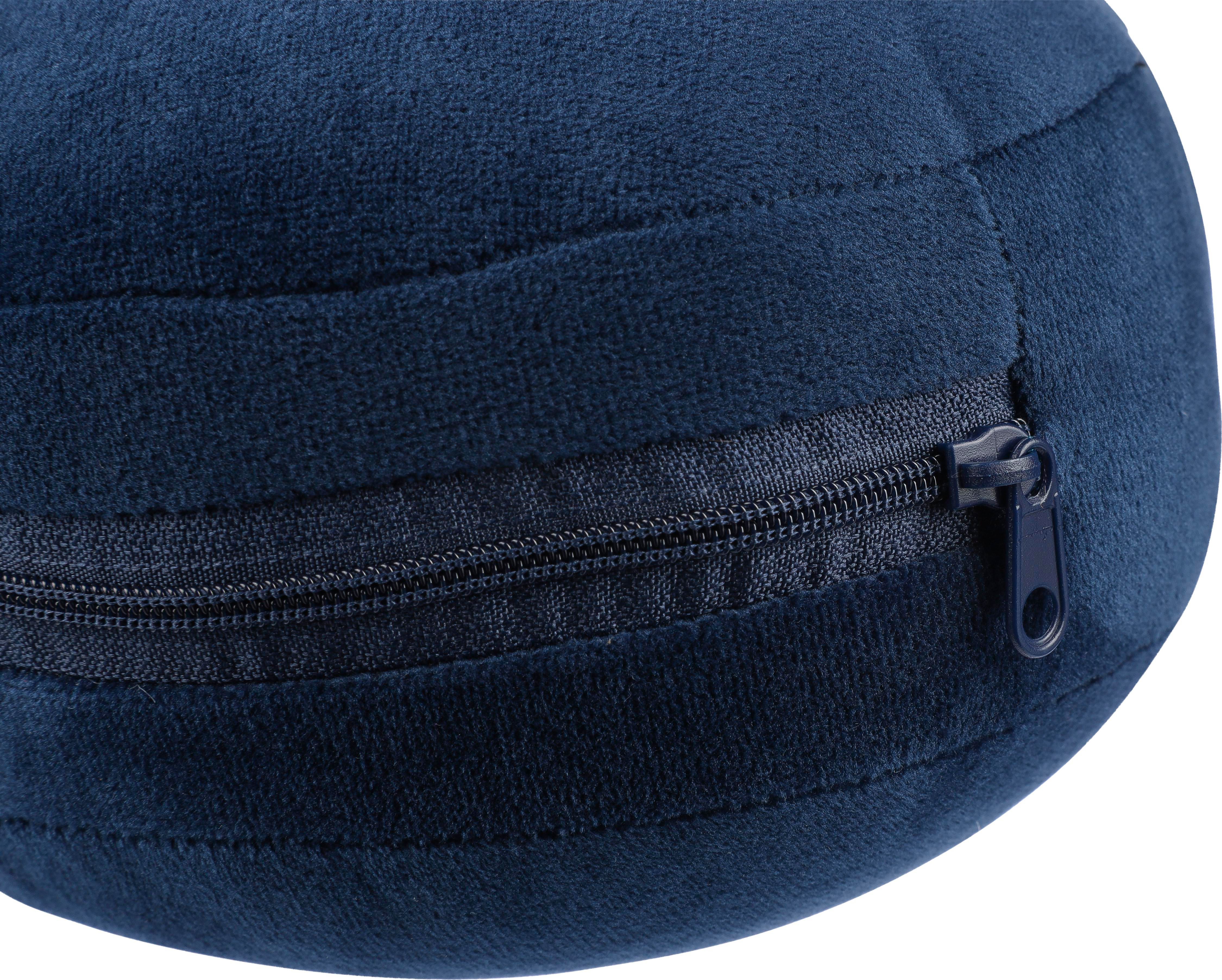 Almohada y antifaz de viaje, de poliéster Leontine