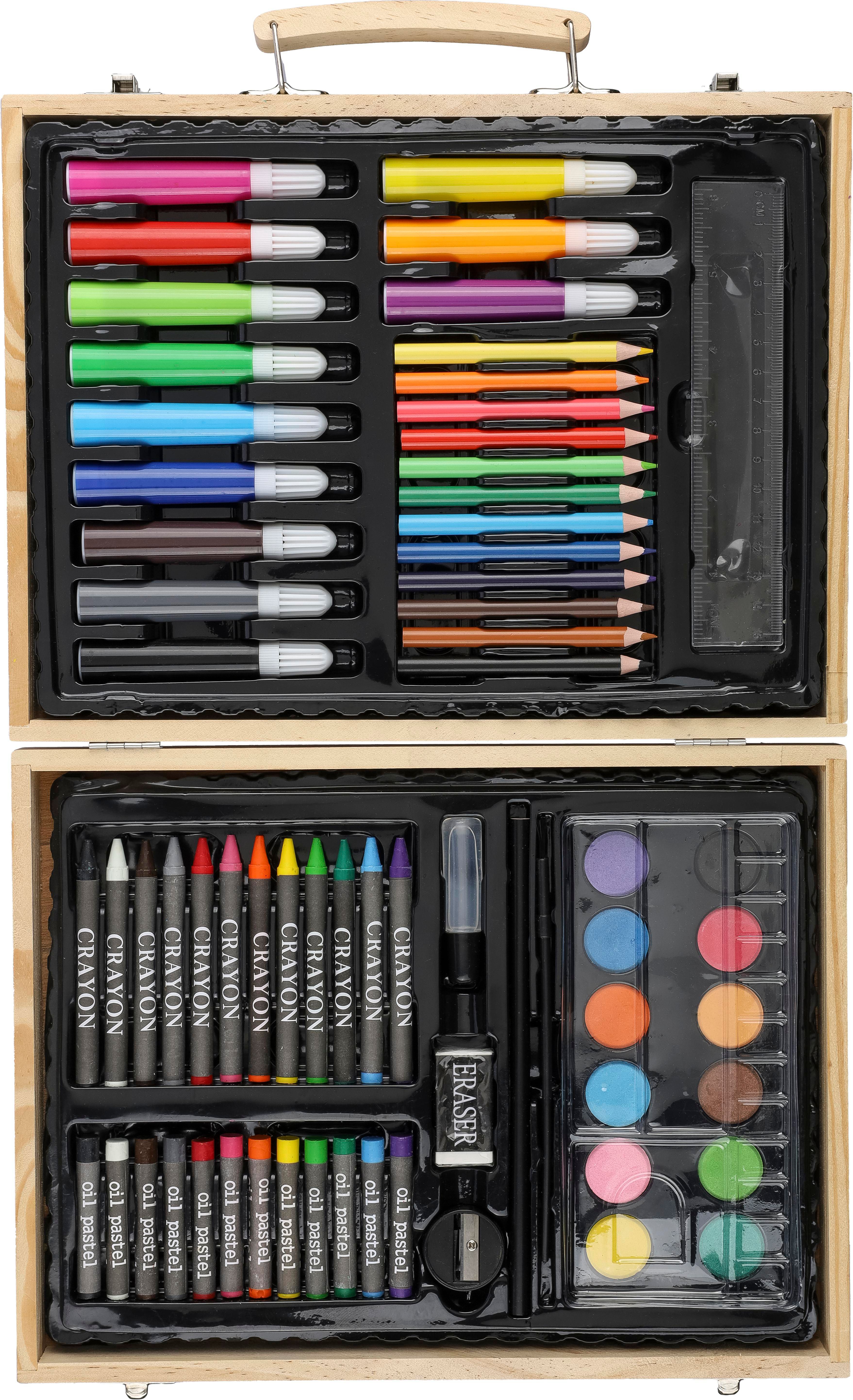 Estuche de madera con set de dibujo Thessaly