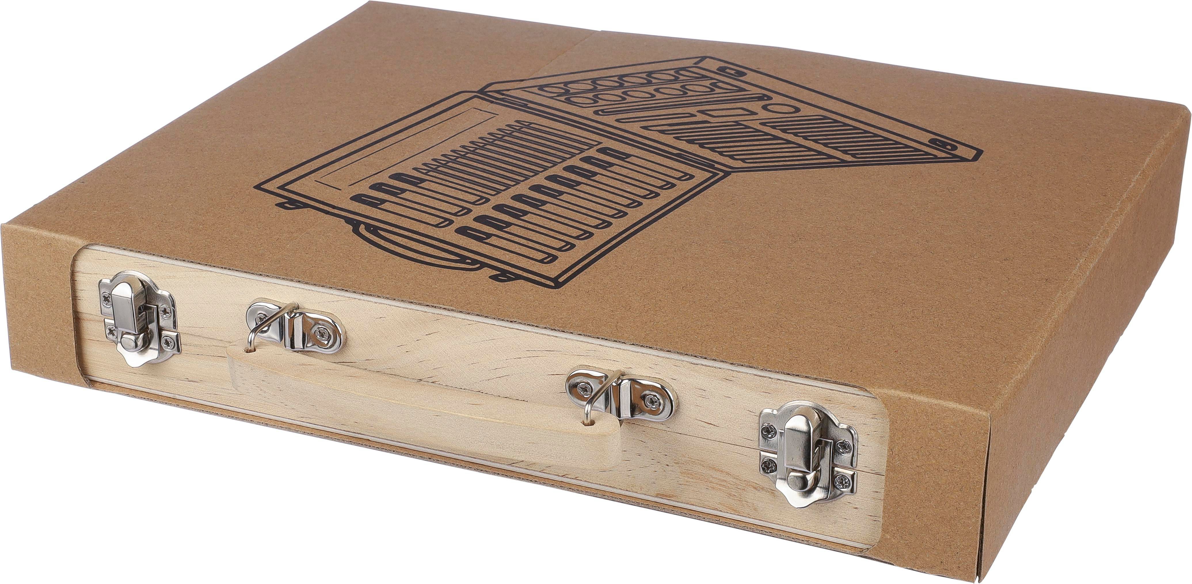 Estuche de madera con set de dibujo Thessaly