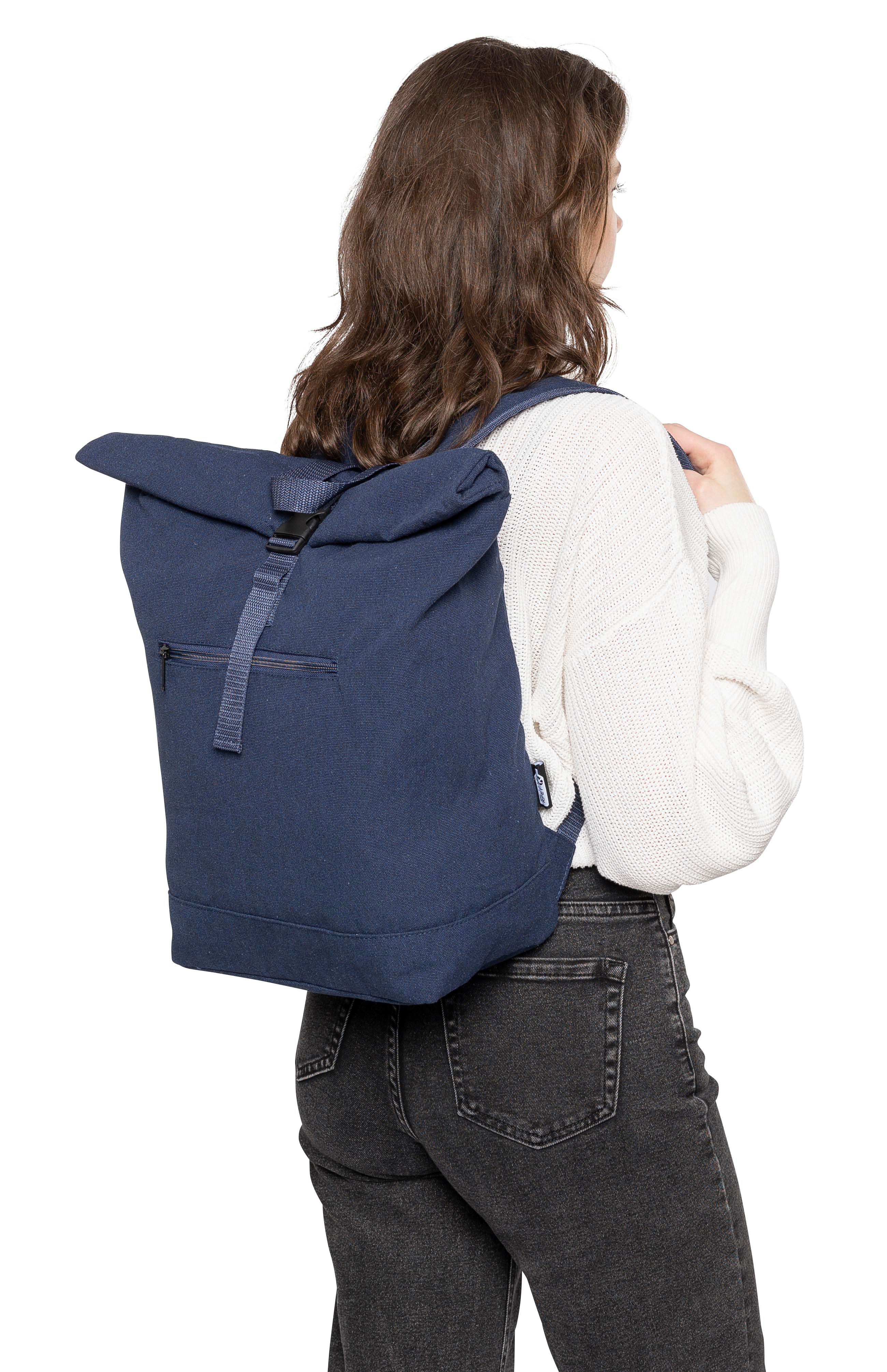Mochila enrollable de polialgodón reciclado Thaddeus