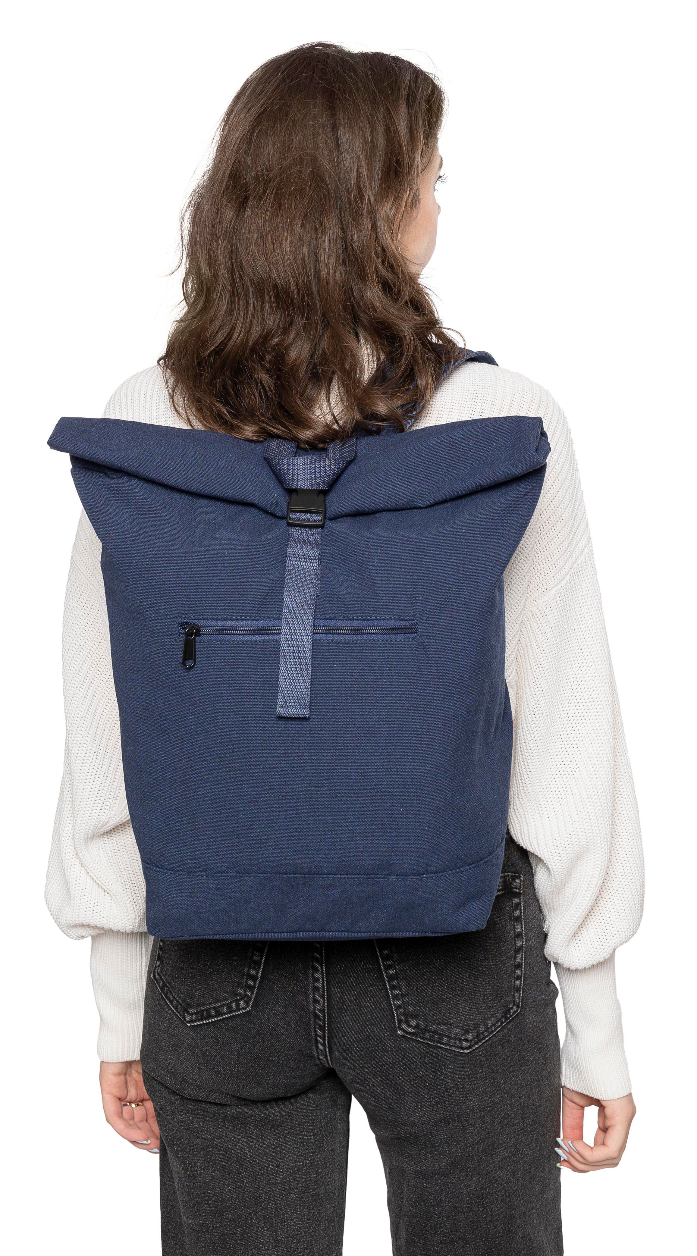Mochila enrollable de polialgodón reciclado Thaddeus