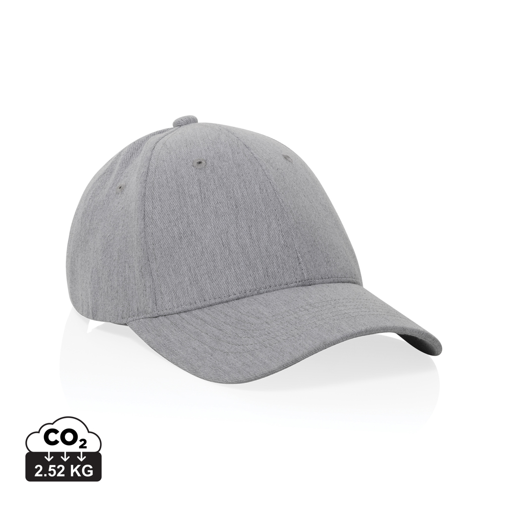 Gorra 6 paneles tejido jaspeado reciclado Milo AWARE™200 gr