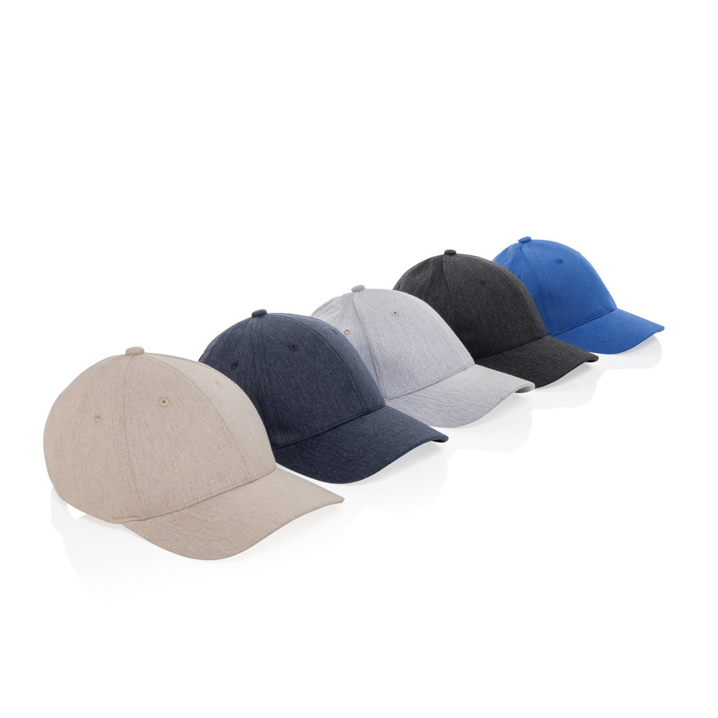 Gorra 6 paneles tejido jaspeado reciclado Milo AWARE™200 gr