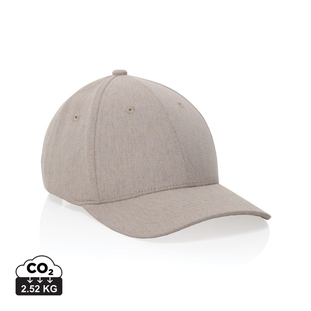 Gorra 6 paneles tejido jaspeado reciclado Milo AWARE™200 gr
