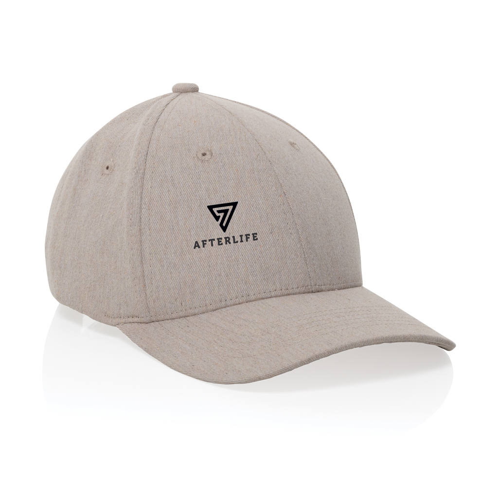 Gorra 6 paneles tejido jaspeado reciclado Milo AWARE™200 gr