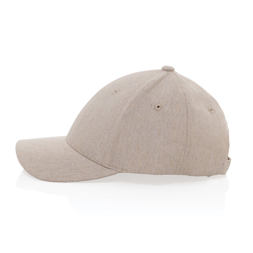Gorra 6 paneles tejido jaspeado reciclado Milo AWARE™200 gr