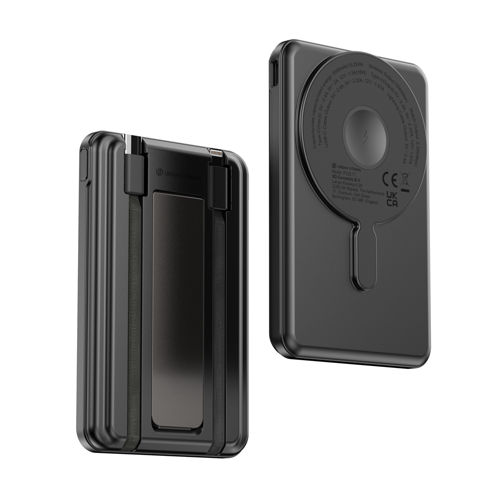 Urban Vitamin Redwood 5 en 1 powerbank magnético