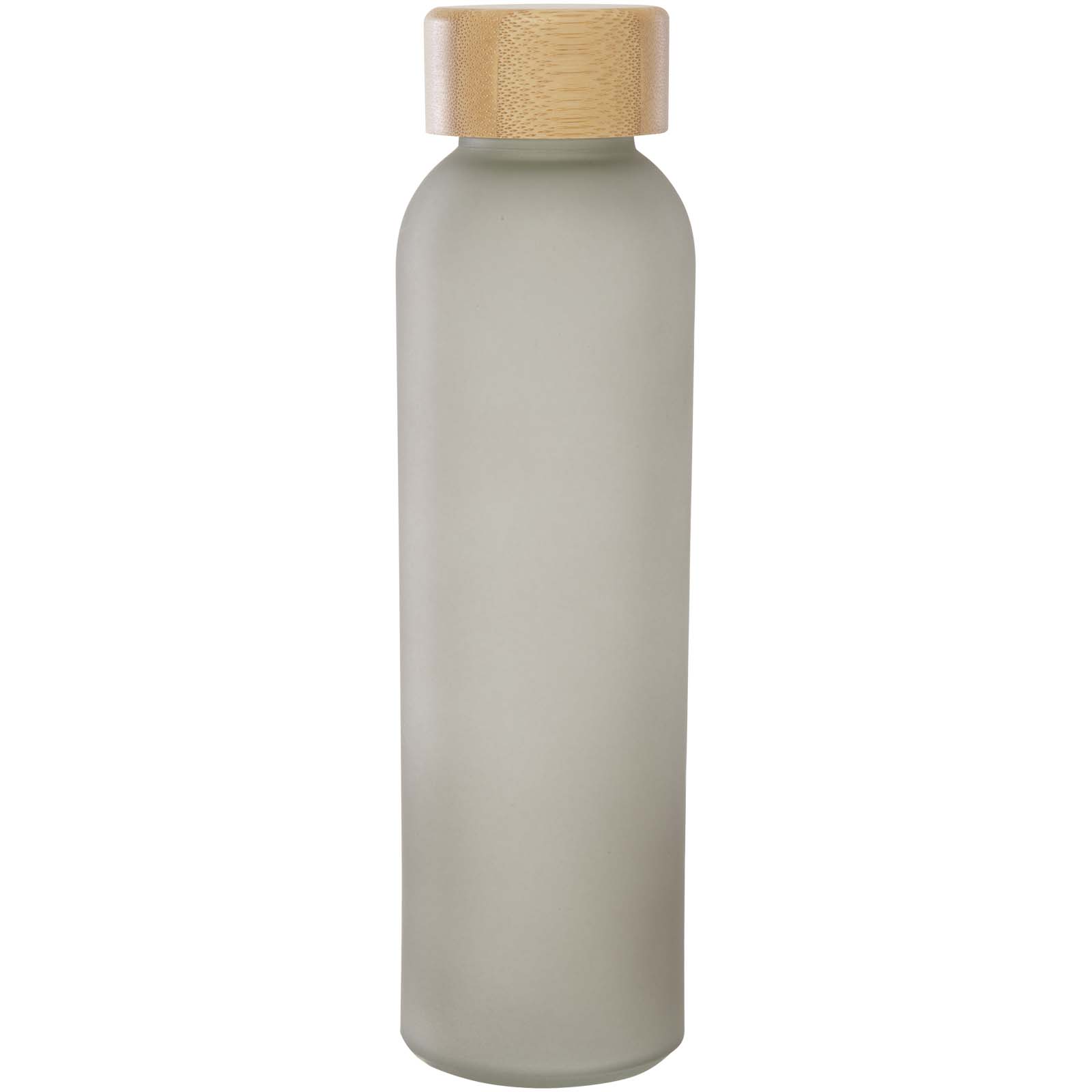 Botella de 500 ml de vidrio sodocálcico mate con tapa de bambú  Lume