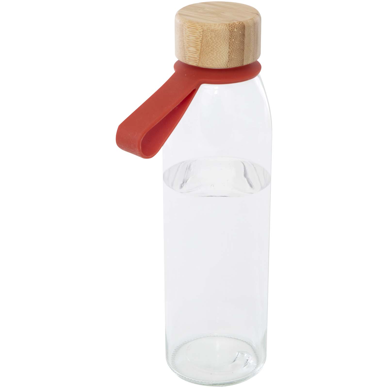 Botella de cristal de 500 ml con asa de silicona y tapa de bambú Porto