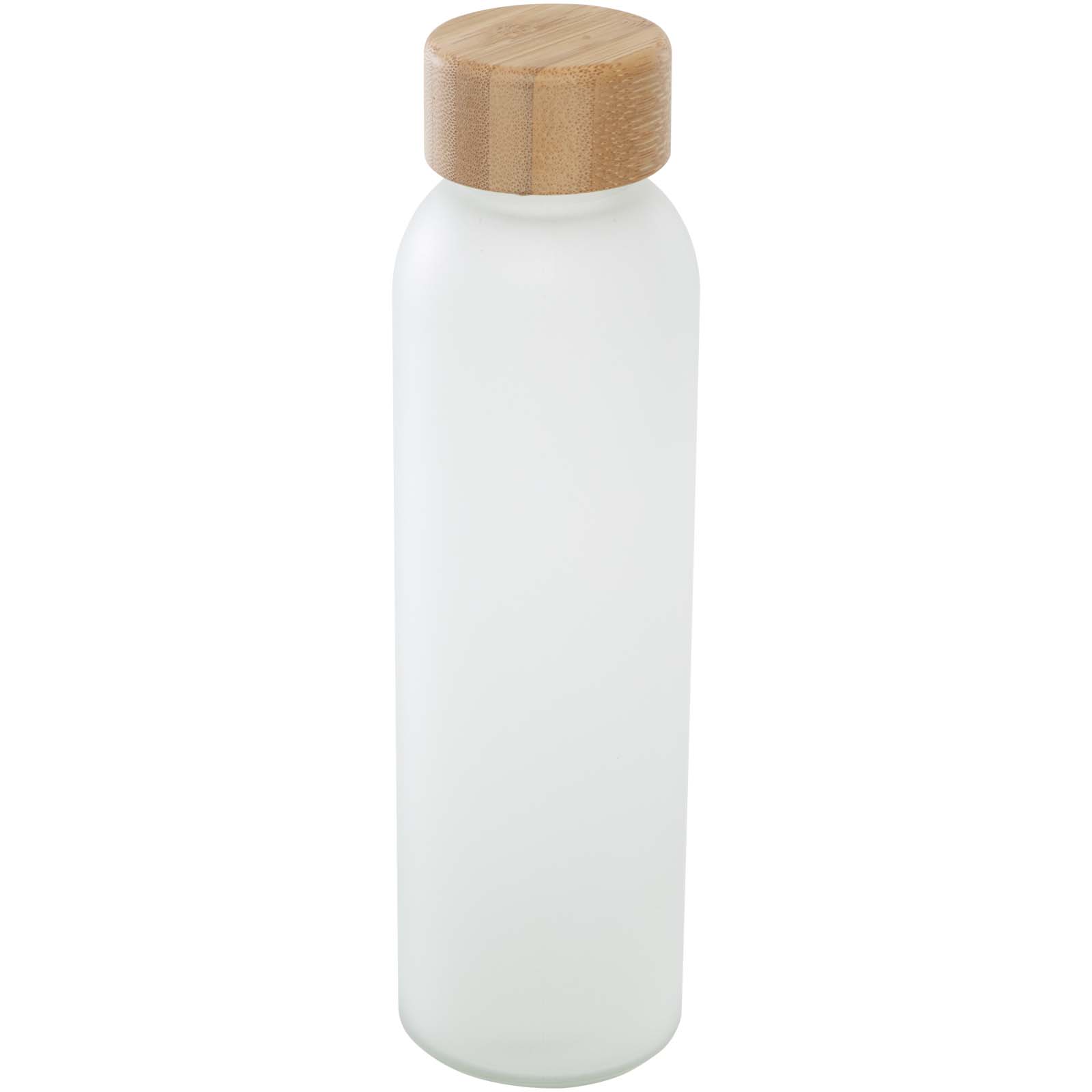 Botella de 500 ml de vidrio sodocálcico mate con tapa de bambú  Lume