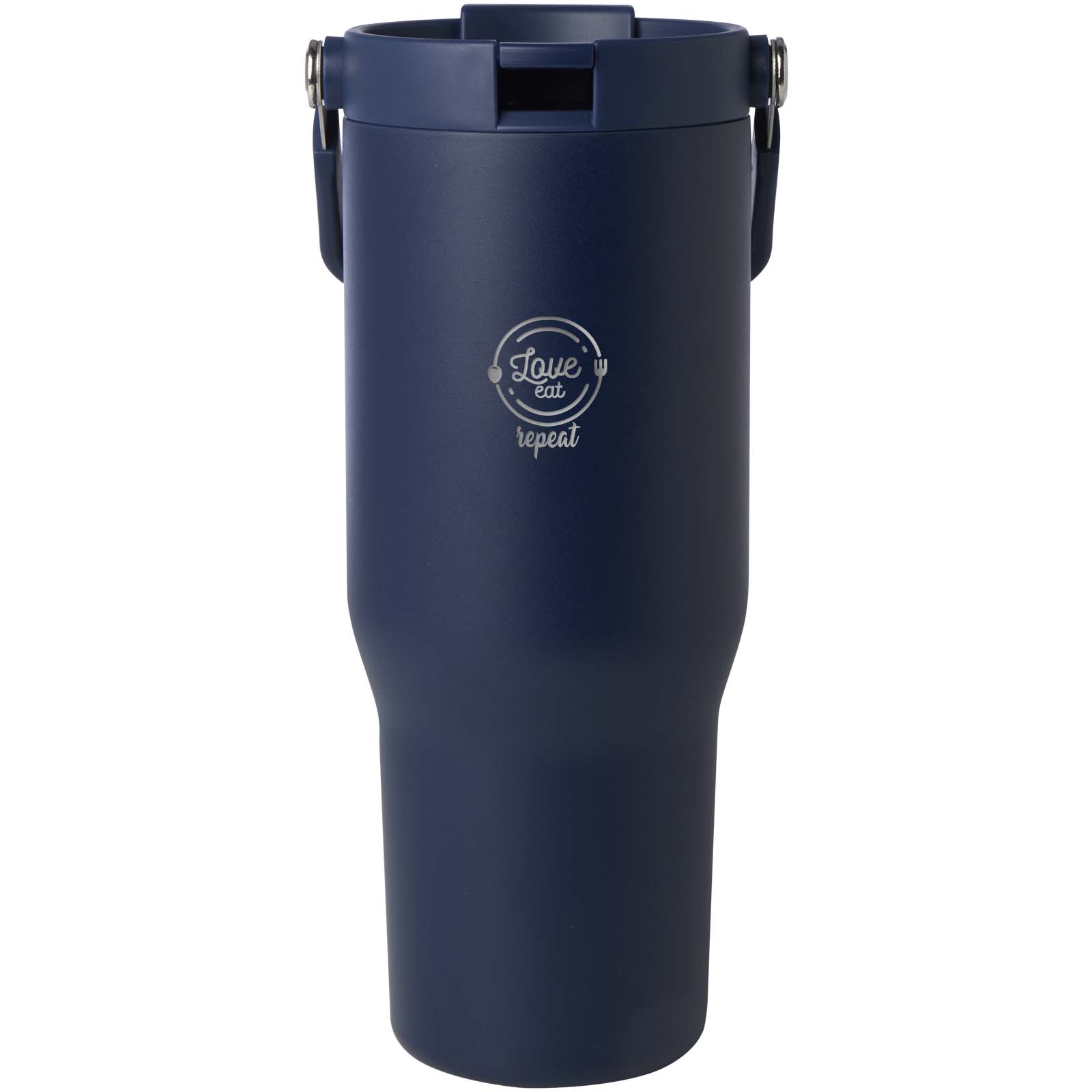Vaso con aislamiento al vacío de cobre de acero inoxidable reciclado certificado RCS de 900 ml y con tapa de doble función Bronx