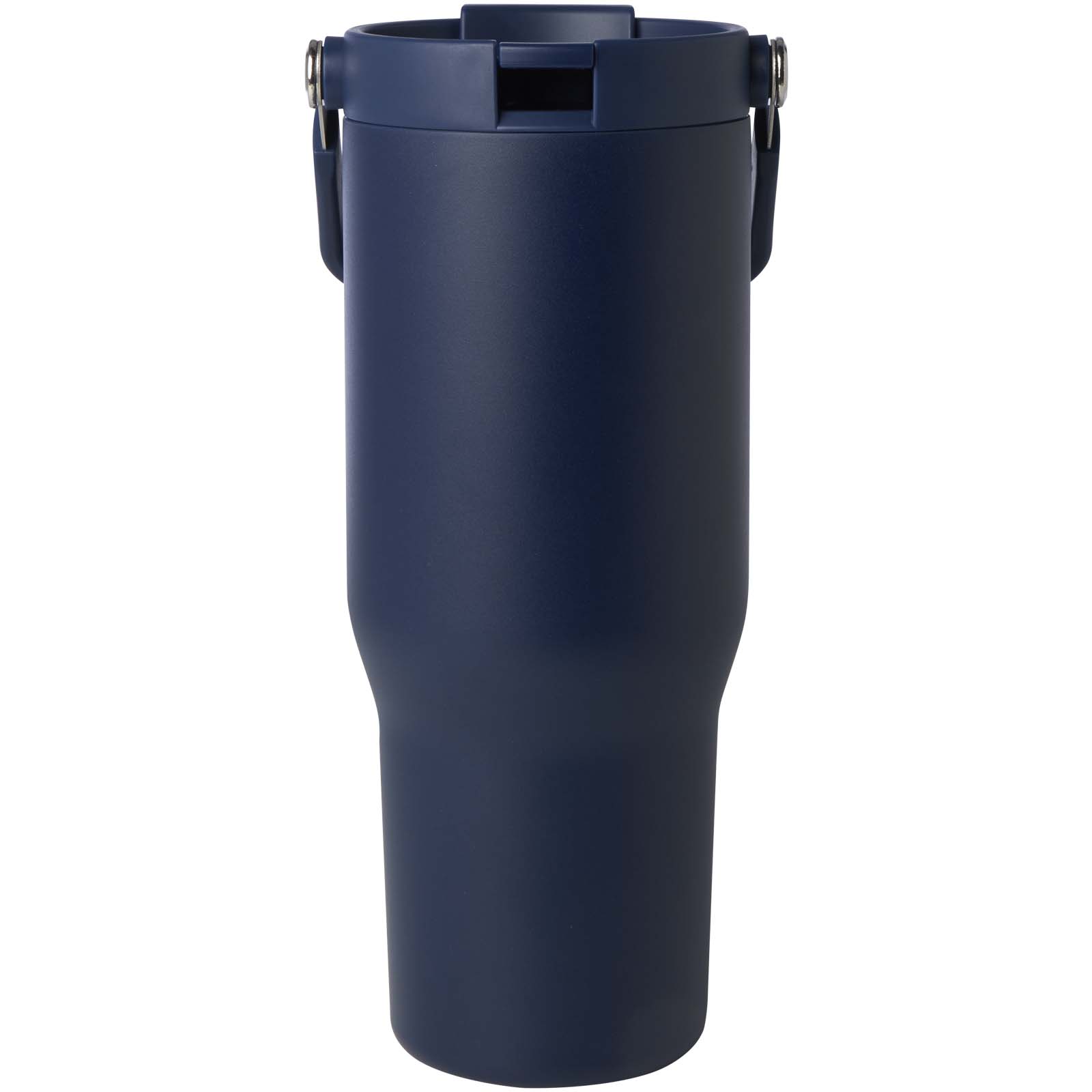 Vaso con aislamiento al vacío de cobre de acero inoxidable reciclado certificado RCS de 900 ml y con tapa de doble función Bronx