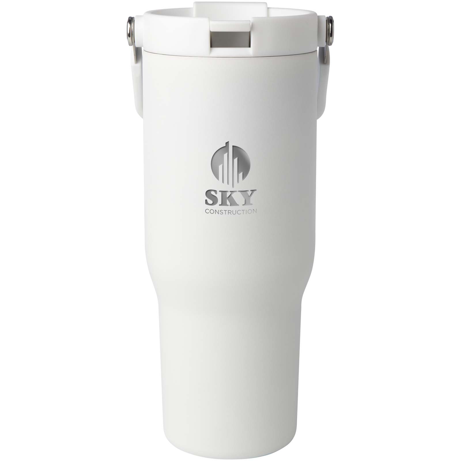 Vaso con aislamiento al vacío de cobre de acero inoxidable reciclado certificado RCS de 900 ml y con tapa de doble función Bronx