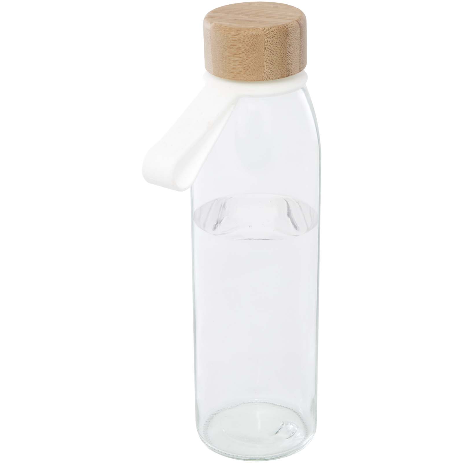 Botella de cristal de 500 ml con asa de silicona y tapa de bambú Porto